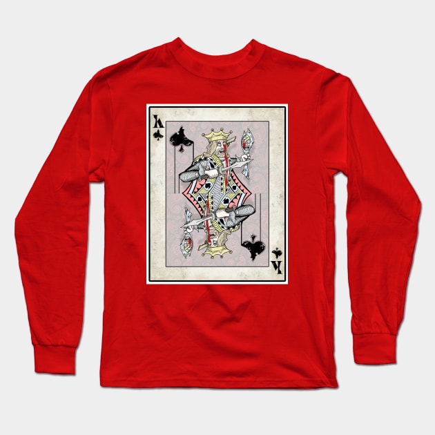 King of Spades Long Sleeve T-Shirt by IckyScrawls